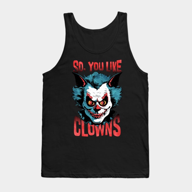 Creepy Clown Tank Top by PopularDesigns